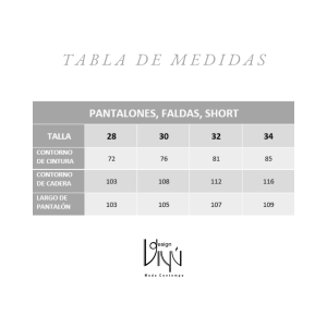 cuadro de tallas de viyu